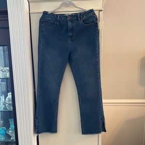 Tractr Women's Straight Leg Jeans in Deep Blue